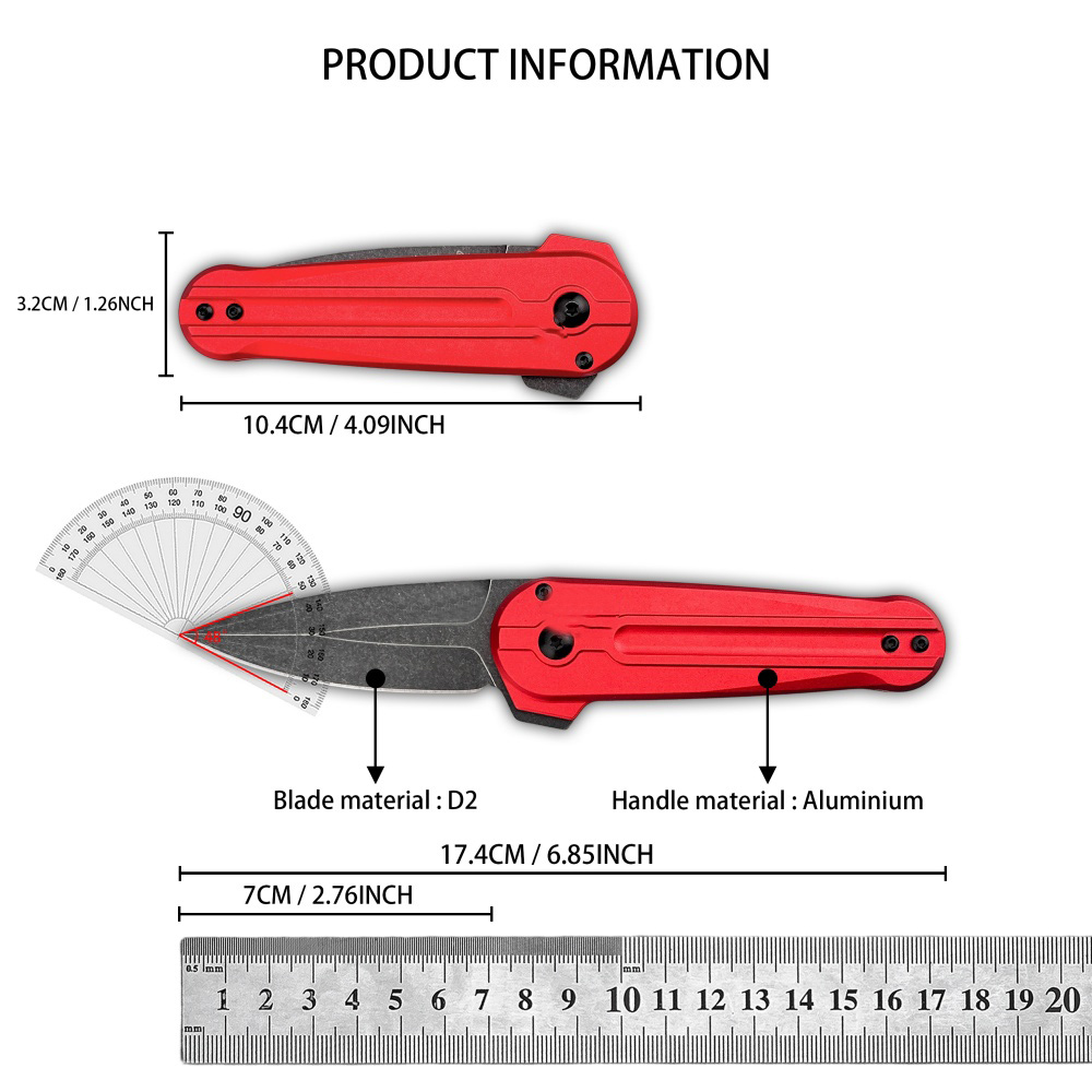 Red Handle Folding Pocket Knif - đánh giá và giá Edc Carry For Men