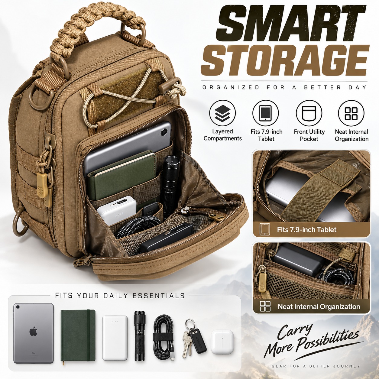 Tactical Chest Bag Sling Shoul - đánh giá và giá Edc Carry Bag For Men